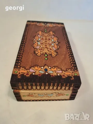 дървена кутия за бижута сувенир от соца 21/6, снимка 4 - Декорация за дома - 49972288