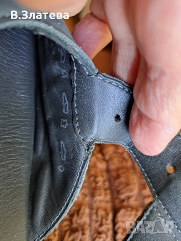 Сандали зелени Think  №38, естествен велур, снимка 5 - Сандали - 51512313