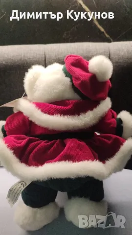 Колекционерско коледно плюшено МЕЧЕ с етикет- 35см., снимка 2 - Плюшени играчки - 47453154
