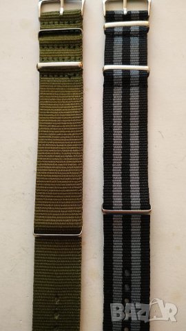 Текстилна каишка НАТО 22 мм, снимка 3 - Каишки за часовници - 36583934