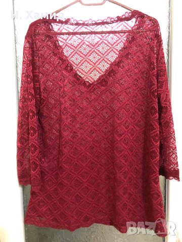 Дантелена блуза , снимка 4 - Блузи с дълъг ръкав и пуловери - 34266306