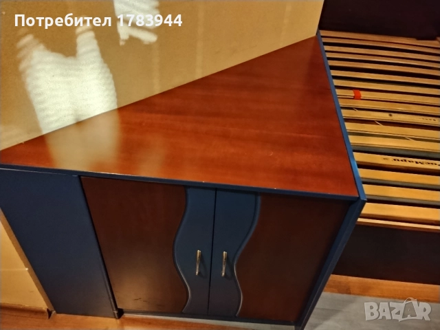 Легло с размери 120x200 см,подматрачна рамка и секция от МДФ, снимка 6 - Секции и витрини - 52737685