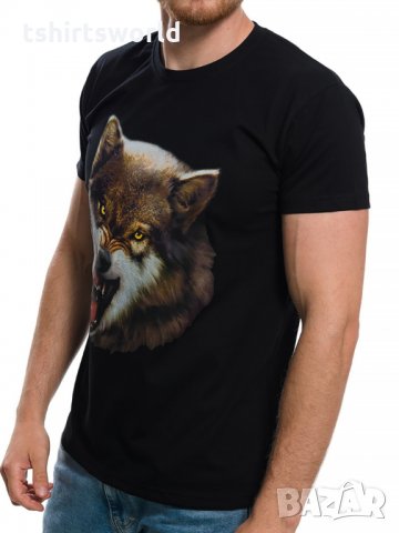 Нова мъжка тениска с дигитален печат Зъбат вълк, Серия Вълци, снимка 12 - Тениски - 27597329