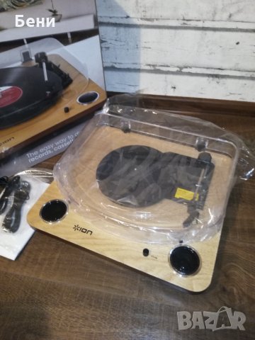 Продавам грамофон с говорители чисто нов ION, снимка 4 - Грамофони - 30955069