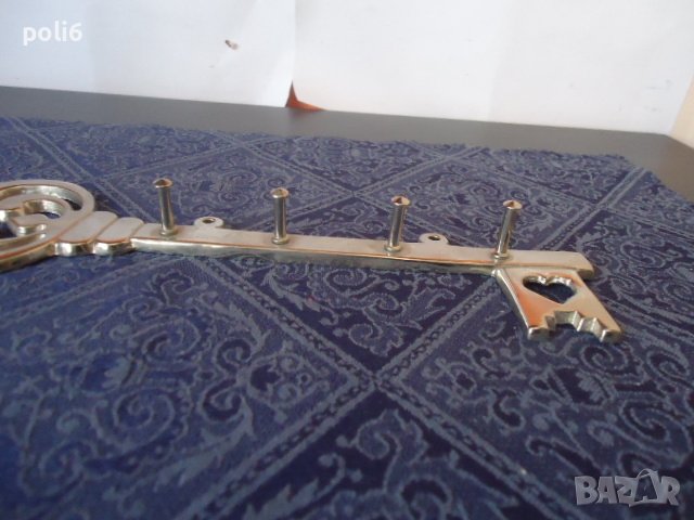 месингова закачалка за ключове - ключ ,закачалка HOME, снимка 3 - Декорация за дома - 39658826