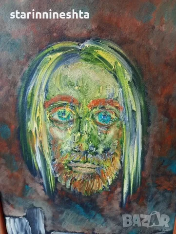 стара картина Петър Дънов Беинса Дуно П. Капитански Peter Deunov Beinsa Douno Painting by Kapitanski, снимка 4 - Антикварни и старинни предмети - 56151159