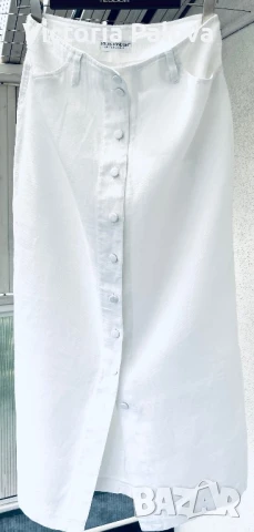 Красива модерна пола груб лен LOUIS LONDON COLLECTION , снимка 14 - Поли - 51208044