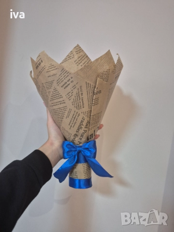 Букет от сатенени рози