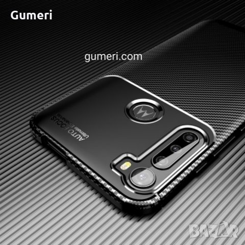 Motorola Moto One Fusion Plus Карбонов удароустойчив гръб , снимка 3 - Калъфи, кейсове - 30459876