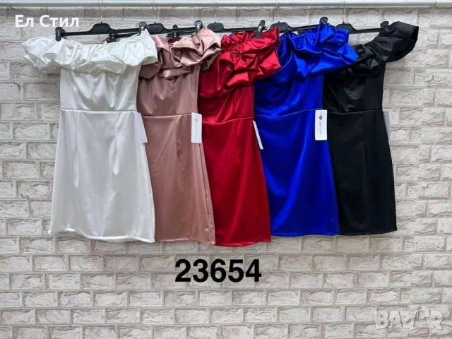 🌹Къса сатенена рокля. , снимка 4 - Рокли - 53961253