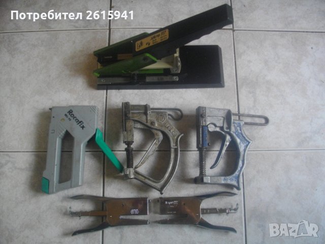 Ръчен Такер-Профи-Различни-SWEDEN/W.GERMANY/FRANCE-RAPID/Skrebba/Rocafix/WEGO-Отличен, снимка 1