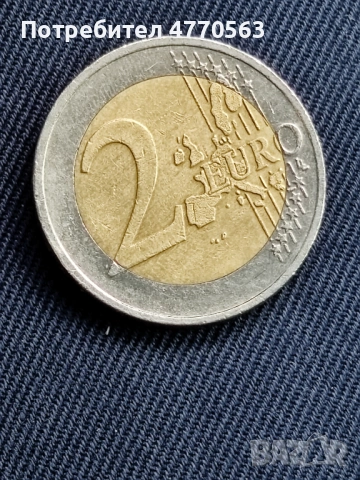 2 евро Германия 2002г буква А, снимка 3 - Нумизматика и бонистика - 54168228