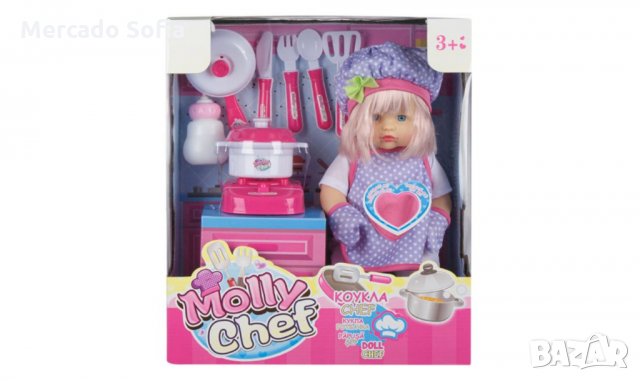 Кукла - готвач за момиче с аксесоари и звук, снимка 2 - Кукли - 29987868