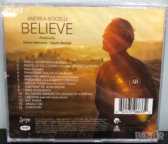 Andrea Bocelli - Believe, снимка 2 - CD дискове - 31958756
