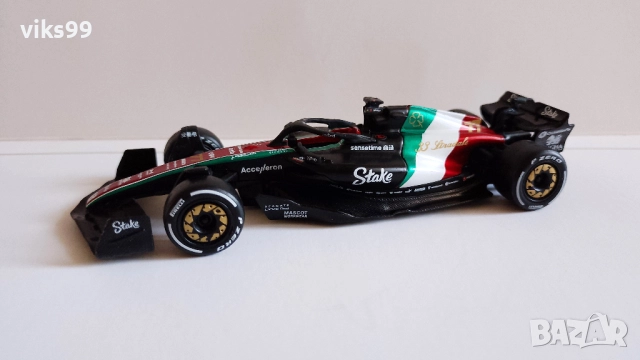 Bburago Alfa Romeo C43 #77 Italian GP Formula 1 2023 1:43, снимка 2 - Колекции - 52209226
