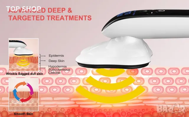 Масажор за премахване на целулит Електрически безкабелен ръчен антицелулитен масажор, снимка 15 - Масажори - 48938419