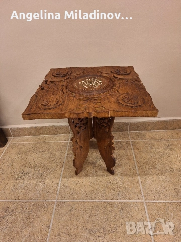 Индийска ръчно изработена помощна масичка 