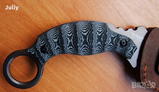 Карамбит с фиксирано острие Scorpion Claw / DERGSRINA, снимка 14 - Ножове - 11073427