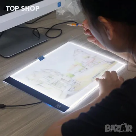 A4 лайтбокс GIDEATECH -Професионалната дъска с ЛЕД осветление за прекопиране на графики , илюстрации, снимка 4 - Рисуване и оцветяване - 48648479