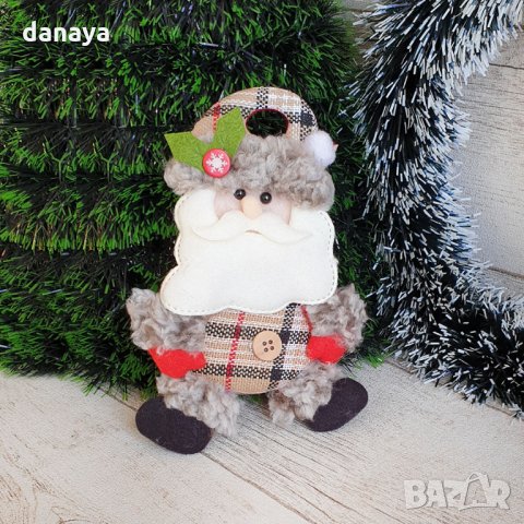 2591 Текстилна коледна фигурка за украса, 18 см, снимка 3 - Декорация за дома - 35436117