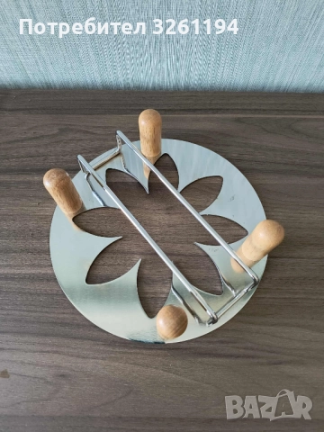 поставка, подложка за съдове метал и дърво– кръгла, снимка 3 - Други стоки за дома - 52282996