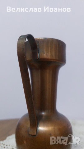 Стара медна вазичка/каничка в отлично състояние., снимка 3 - Антикварни и старинни предмети - 44816480