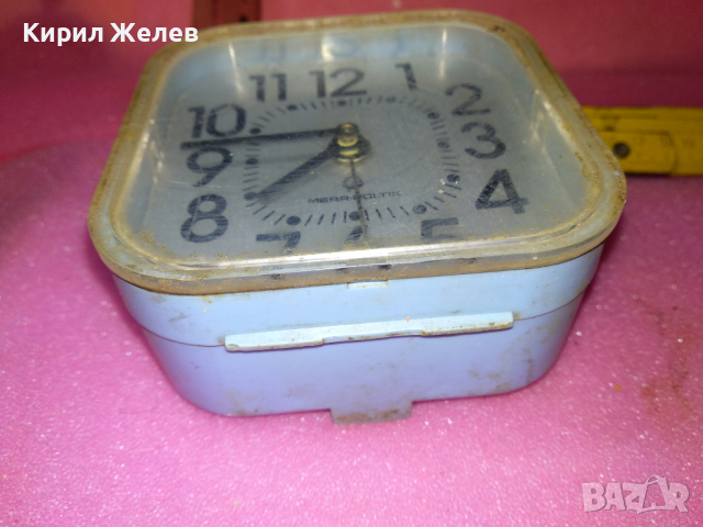 MERA-POLTIK Стар ПОЛСКИ КОЛЕКЦИОНЕРСКИ МЕХАНИЧЕН БУДИЛНИК МЕРА-ПОЛТИК 13626, снимка 12 - Антикварни и старинни предмети - 44536621