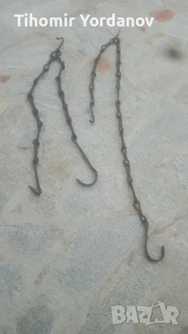 Верига за огнище -2 броя., снимка 3 - Антикварни и старинни предмети - 50276484