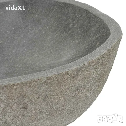 vidaXL Мивка от речен камък, овална, (37-46)x(29-36) см, снимка 6 - Мивки - 56146081