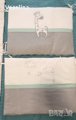 Обиколник за бебешко креватче и олекотена завивка (размер 120х70 см), снимка 7 - Спално бельо и завивки - 52969337