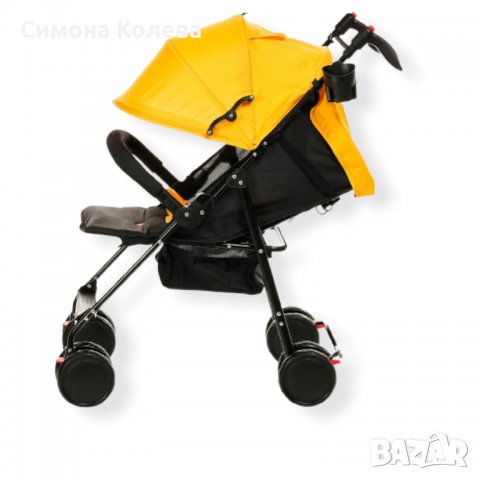 ✨Лятна количка Zi Caspar - розова и жълта, снимка 7 - Детски колички - 37480628