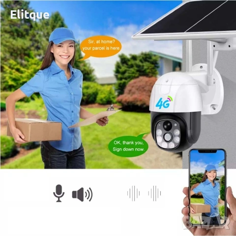 1258 4G Безжична куполна камера със соларен панел, снимка 7 - Соларни лампи - 53106479