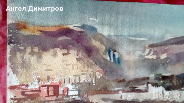 Ангел Ботев картина акварел , снимка 5 - Картини - 42792875