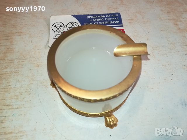 ПЕПЕЛНИК ОТ ГЕРМАНИЯ С МЕДЕН ОБКОВ 1003241535, снимка 3 - Антикварни и старинни предмети - 44698013