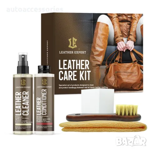 	Комплект за почистване и грижа за кожа Leather Expert Care Kit 2x100ml, снимка 5 - Аксесоари и консумативи - 48123443