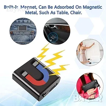 Магнитен мини гласов активиран цифров рекордер, снимка 2 - Друга електроника - 50073220