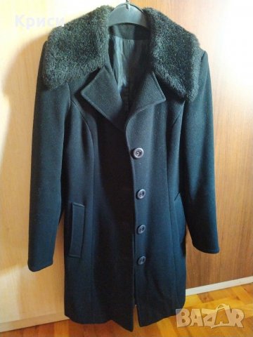 Черно палто, 40 (М), снимка 3 - Палта, манта - 31586973