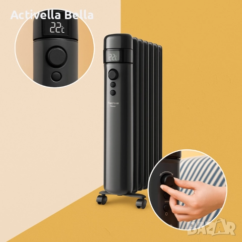 Маслен радиатор - Agadir, 1500 Smart WIFI, снимка 4 - Радиатори - 52590295