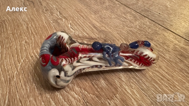 Единствена по рода си стъклена суха лула, боросиликат. Отлична!, снимка 3 - Антикварни и старинни предмети - 51991438