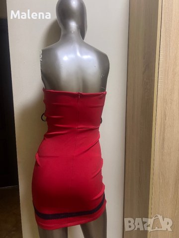 Дамска парти рокля в червено , с дантела !, снимка 6 - Рокли - 42101610