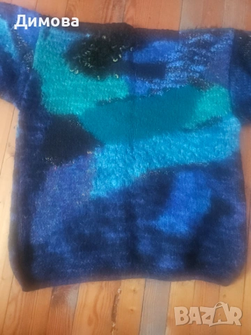 Бутикова ръчно плетена фанела многоцветна