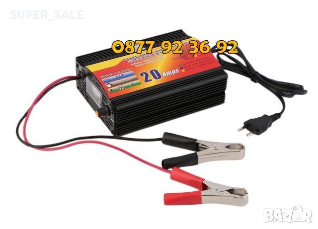 UKC ВИСОКОКАЧЕСТВЕНО зарядно устройство за акумулатор за кола 20AMP , снимка 10 - Аксесоари и консумативи - 30153390