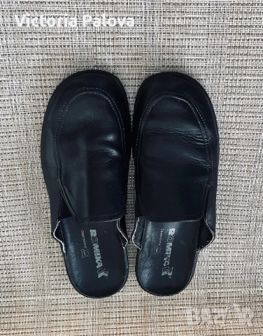Мъжки кожени пантофи ROMIKA - немски комфорт и стил, снимка 6 - Мъжки чехли - 52155102