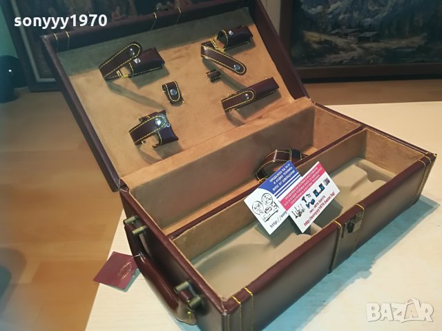 vertini-italy-висококачествен кожен куфар-35х21х13см