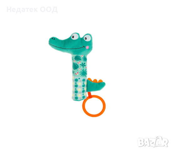  Детска играчка, динозавър дрънкалка за дъвчене, 16 см