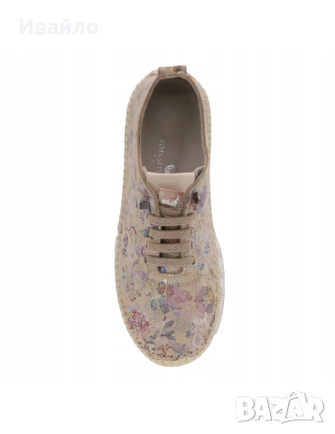 Дамски обувки от естествена кожа с флорален принт и гъвкава подметка, снимка 5 - Дамски ежедневни обувки - 53915897