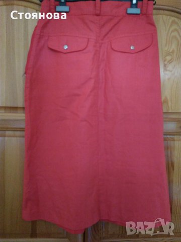 Спортно-елегантна червена пола, снимка 7 - Поли - 37138902