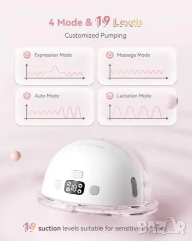 Нова единична Компактна електрическа помпа за кърма с 4 режима, безшумна, снимка 3 - Помпи за кърма - 49335204