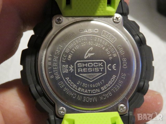 Нов часовник CASIO G-SHOCK G-SQUAD BLUETOOTH GBD-800-8E с ​Bluetooth, Джи шок, мери крачки. ​​, снимка 3 - Мъжки - 34918560