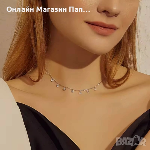 WOSTU Платинирано 925 сребърно колие с циркони (сертификат), снимка 3 - Колиета, медальони, синджири - 52924870